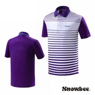 【Snowbee 司諾比】男士漸層條紋短袖Polo衫(吸濕排汗、快乾高爾夫球衫)