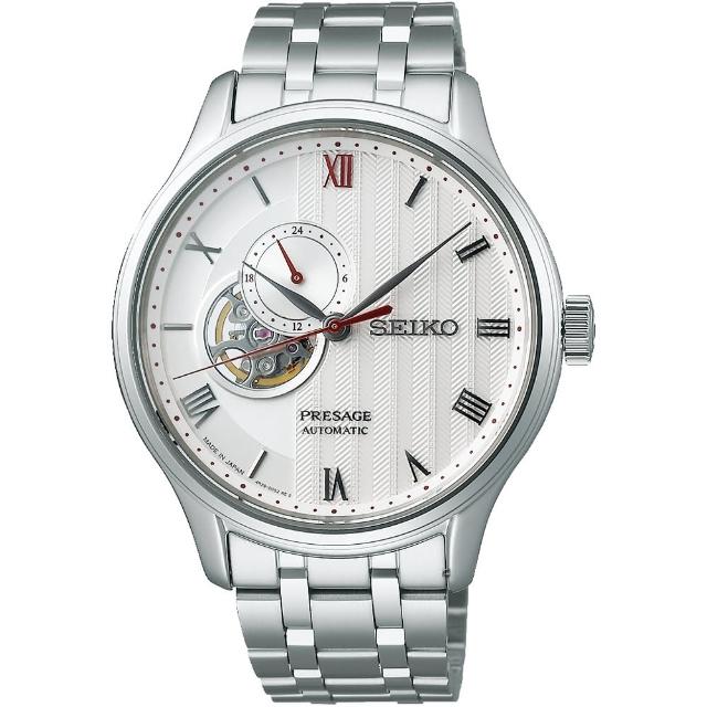 【SEIKO 精工】Presage 沉穩風格羅馬開芯機械腕錶(4R39-00W0S/SSA443J1)