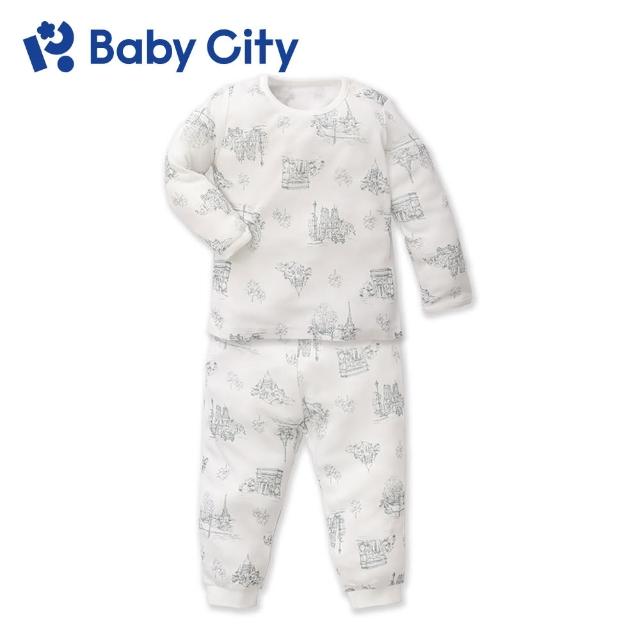 【Baby City 娃娃城】天絲棉長袖肩開套裝/歐洲白(80~100cm)