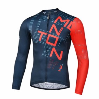 【MONTON】節拍紅藍長上衣(男性自行車服飾/長袖車衣/自行車衣/零碼)