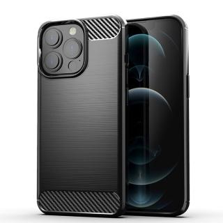 iPhone 13 Pro Max 6.7吋 碳纖維雨絲紋防摔套殼(黑色)
