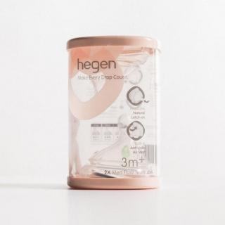 【hegen】防脹氣真實擬乳智慧奶嘴- 兩入組(小金奶瓶 拍膈神器 hegen)