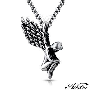 【AchiCat】項鍊．天使．翅膀．個性．低敏．中性(白色情人節禮物)