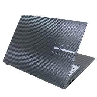 【Ezstick】ASUS VivoBook Pro K3400 K3400PH 14吋 黑色卡夢紋機身貼(含上蓋貼、鍵盤週圍貼、底部貼)