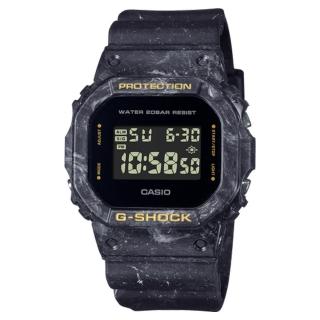 【CASIO 卡西歐】G-SHOCK 電子錶 樹脂錶帶 墨黑色 防水 200 米 運動 休閒(DW-5600WS-1)
