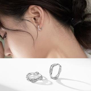 【Emi 艾迷】韓系荊棘姿態環繞925銀針 耳環 耳扣