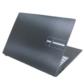 【Ezstick】ASUS VivoBook Pro 14 M3401 M3401QC 黑色卡夢紋機身貼(含上蓋貼、鍵盤週圍貼、底部貼)