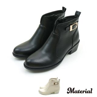 【Material瑪特麗歐】【全尺碼23-27】女鞋 短靴 MIT金屬側釦尖頭短靴 T7827(短靴)