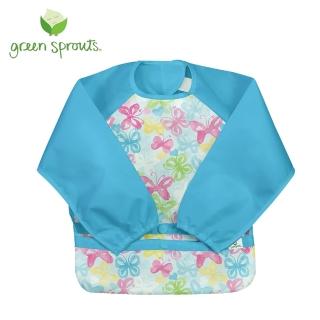 【green sprouts】長袖圍兜兜 2T至4T(提供寶寶全覆蓋的防水保護)
