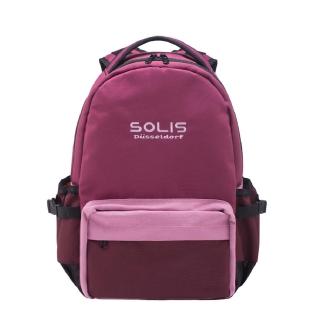 【SOLIS】漸變調色盤系列ONES 小尺寸前袋款電腦後背包 13吋電腦包(蘇芳紫)