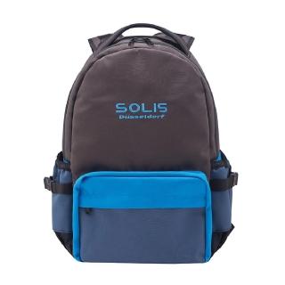 【SOLIS】漸變調色盤系列ONES 小尺寸前袋款電腦後背包 13吋電腦包(鵲灰藍)