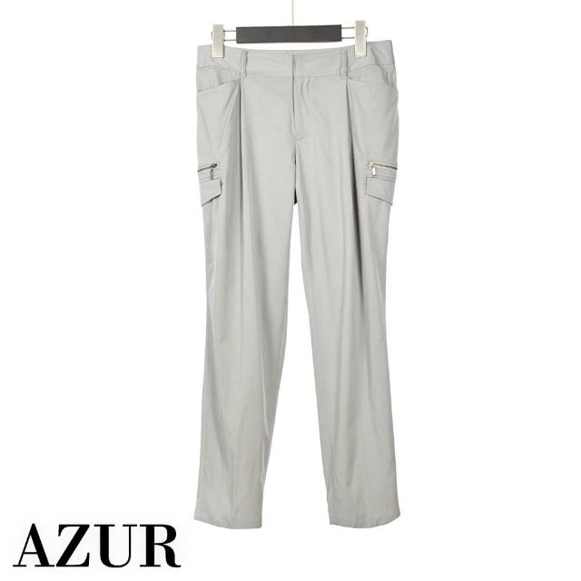【AZUR】騎士造型拉鍊口袋長褲-2色
