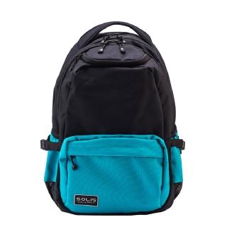 【SOLIS】調色盤系列 REISE 小尺寸前袋款後背包 13吋電腦包(鳥藍/黑)