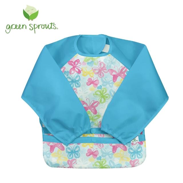 【green sprouts】長袖圍兜兜 12至24個月(提供寶寶全覆蓋的防水保護)