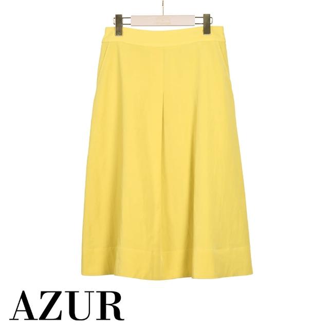 【AZUR】質感立體剪裁傘狀修身A字裙