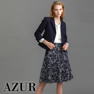 【AZUR】時尚女伶優雅蕾絲雕花造型圓裙