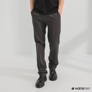 【Hang Ten】男裝-REGULAR FIT防皺褲-深灰