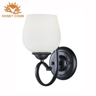 【Honey Comb】美式鄉村風白玉玻璃壁燈(BL-52019)