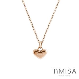 【TiMISA】鈦真心 純鈦項鍊-E(雙色可選)