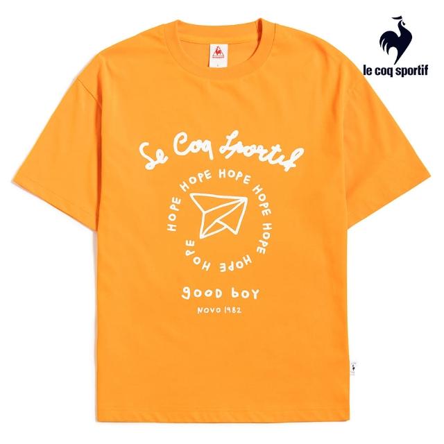 【LE COQ SPORTIF 公雞】NOVO聯名款 短袖T恤 橘色 中性-LRN2320266