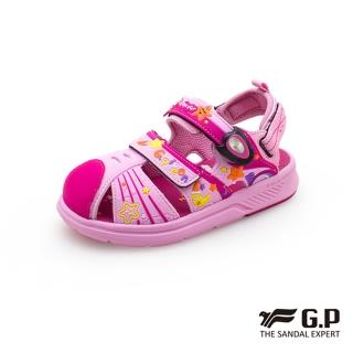 【G.P】童 可拆式兩用護趾包頭涼鞋 童鞋(粉)