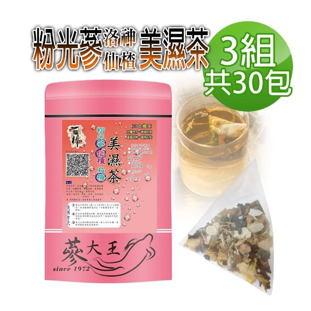 【蔘大王】洛神烏梅仙楂荷葉美濕茶包X3組（6gX10入/組）長效期版(速代謝 原來打擊油膩 可以很正面！)