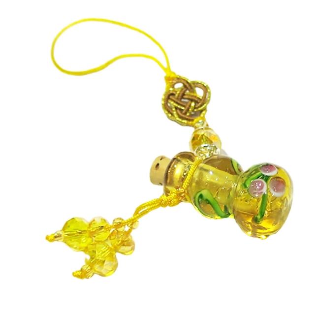 【十方佛教文物】葫蘆寶瓶黃琉璃掛飾