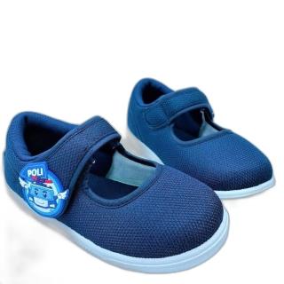【樂樂童鞋】台灣製POLI休閒鞋-藍色(女童鞋 男童鞋 休閒鞋 布鞋)