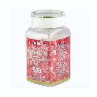 【TAKEYA】日本製 密封保存罐500ml(透明 糖罐 鹽罐)