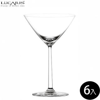 【LUCARIS】無鉛水晶馬丁尼杯 230ml 調酒杯 上海系列 6入組(馬丁尼杯)