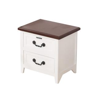 【DR.MANGO 芒果科技】免組裝實木床頭櫃收納櫃置物櫃(G168-二抽)