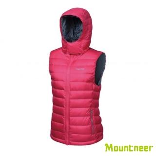 【Mountneer 山林】女 750FP雙面穿羽絨背心-深玫紅 32V10-36(保暖背心/鋪棉背心/連帽背心)