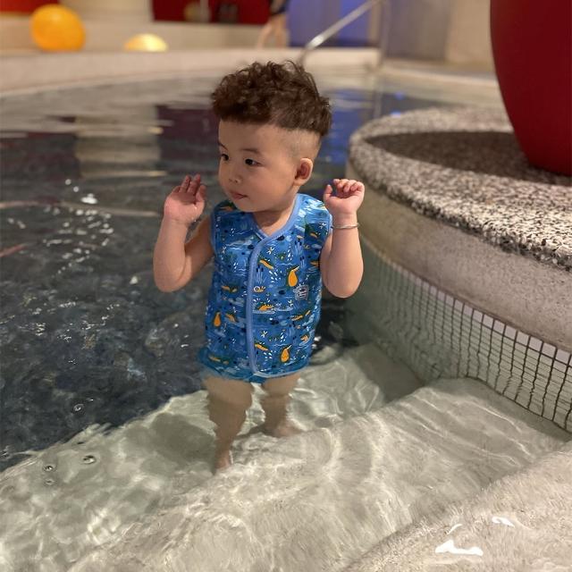 【Splash About 潑寶】嬰兒 保暖泳衣 連身- 奇幻鱷魚(嬰兒連身泳衣)