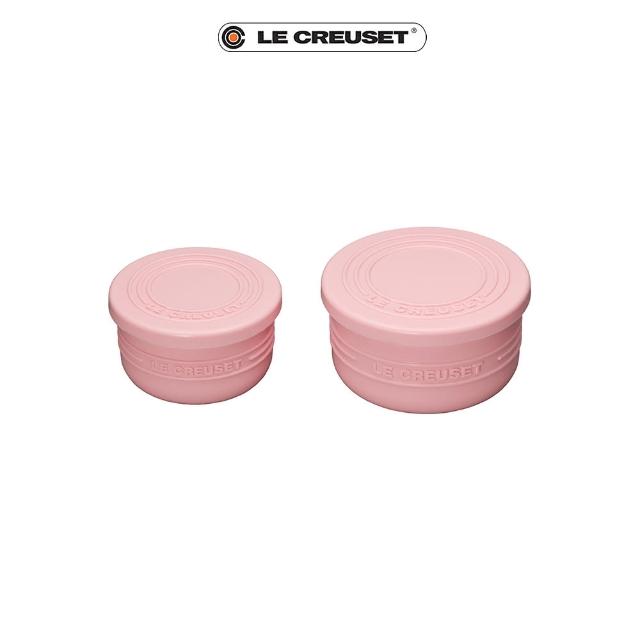 【Le Creuset】耐熱矽膠圓型烤模組-附蓋2入(淡粉紅)