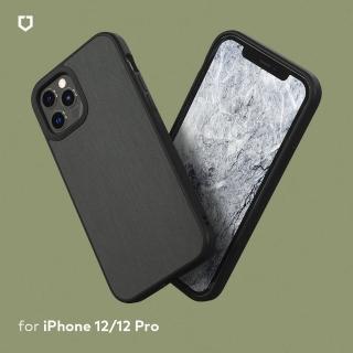 【RHINOSHIELD 犀牛盾】iPhone 12 mini/12/12 Pro/12 Pro Max SolidSuit防摔背蓋手機保護殼-髮絲紋-黑