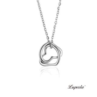 【大東山珠寶】L&H Luperla 一生的摯愛 Hearts of both 純鋼浪漫禮物項鍊 13mm(純鋼)
