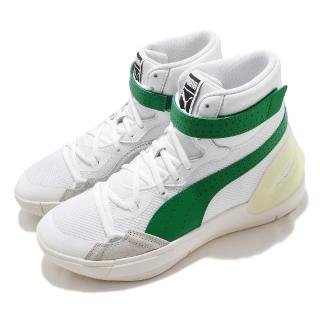【PUMA】籃球鞋 Sky Modern 運動 男鞋 高筒 緩震 魔鬼氈 球鞋穿搭 白 綠(19404202)