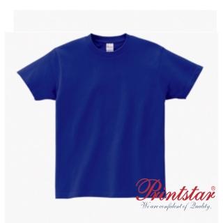 【日本 PRINTSTAR】純棉 5.6oz 重磅T恤-男女同款(日本藍)