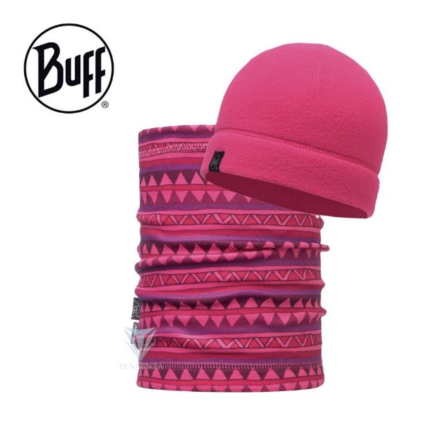 【BUFF】BF116132 青少年Polar保暖帽+Polar保暖領巾組合 - 紅色派對(保暖帽/組合系列/Polar/青少年/兒童)