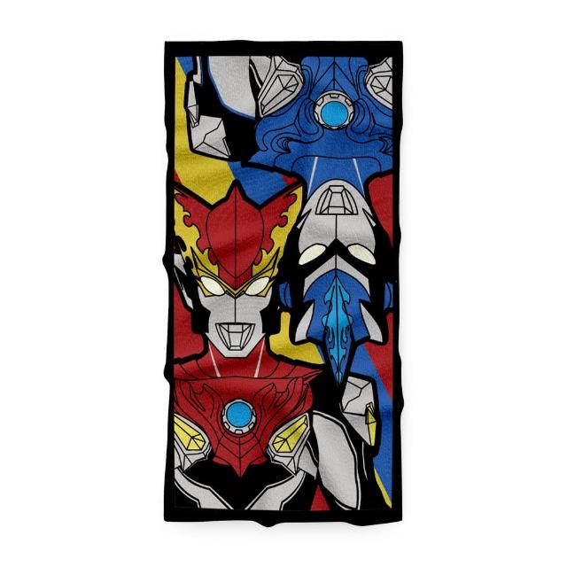 【超人力霸王 Ultraman】100%純棉浴巾 羅索羅布 61x112cm(正版授權 無毒染料 快乾面料)