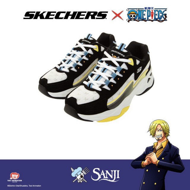 【SKECHERS】女鞋 休閒系列 ONE PIECE聯名款 - 香吉士 D LITES 4.0(896036BKMT)
