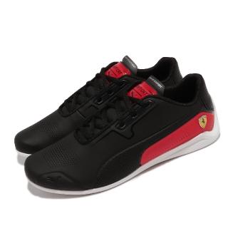 【PUMA】賽車鞋 Ferrari Drift Cat 8 男鞋 法拉利 運動休閒 球鞋穿搭 皮革鞋面 黑 紅(306818-01)