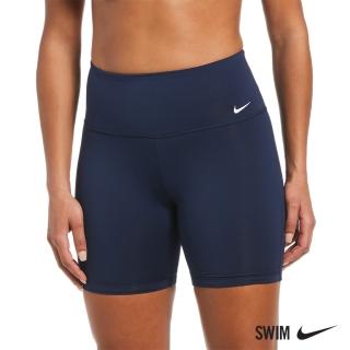 【NIKE 耐吉】SWIM 成人女性六吋泳褲 ESSENTIAL 軍藍 NESSB211-440