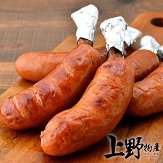 【上野物產】德國煙燻帶骨香腸20支(750g±10%/10支 豬肉 熱狗)