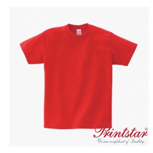 【日本 PRINTSTAR】純棉 5.6oz 重磅T恤-男女同款(義大利紅)