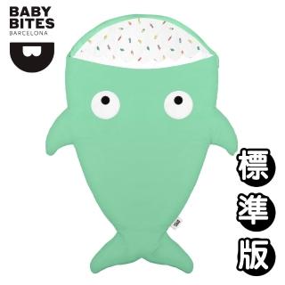【BabyBites 鯊魚咬一口】西班牙設計-純棉嬰幼兒多功能睡袋-青草綠(標準版)