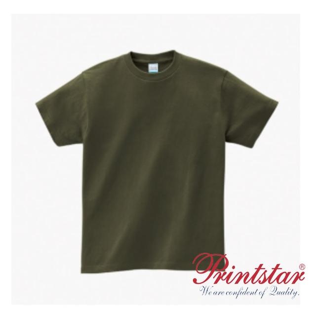【日本 PRINTSTAR】純棉 5.6oz 重磅T恤-男女同款(軍綠)
