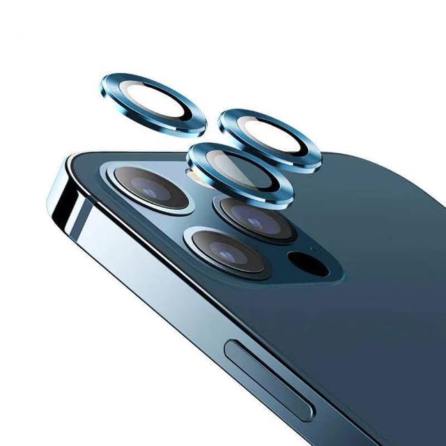 【IN7】iPhone 12 Pro Max 6.7吋 金屬框玻璃鏡頭膜保護貼-1組3片