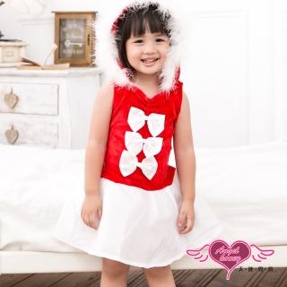 【Angel 天使霓裳】角色扮演 甜蜜童話 聖誕節派對兒童表演服(紅S.M)
