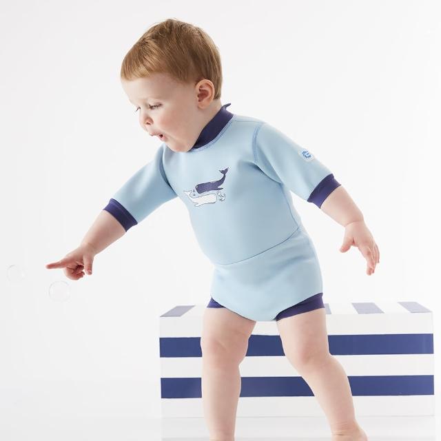 【Splash About 潑寶】嬰兒 尿布褲 連身 防曬 抗UV-海洋鯨魚(嬰兒泳褲)